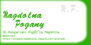 magdolna pogany business card